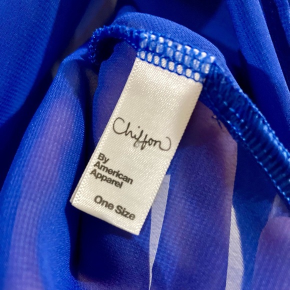 EUC American Apparel blue chiffon kimono - Picture 3 of 9